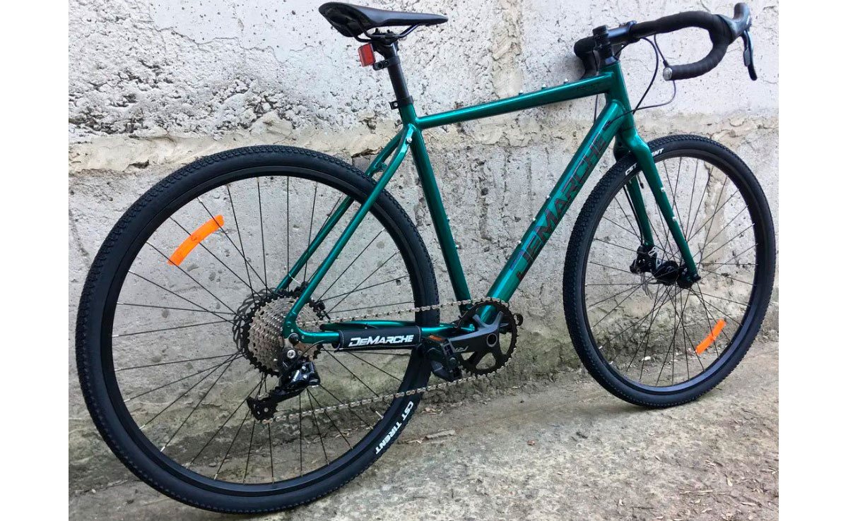 Фотография Велосипед DeMARCHE Gravel Point 1х11 28" размер М 2022 Зеленый глянец 8