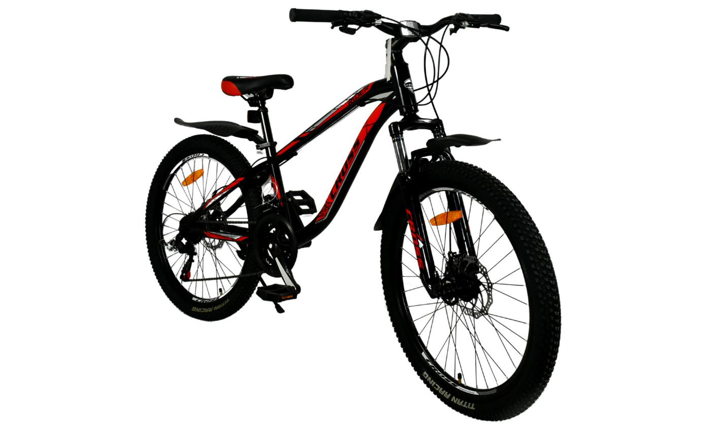 Фотография Велосипед Cross RIDER 24" размер XXS рама 12 2022 Черный-Красный 4