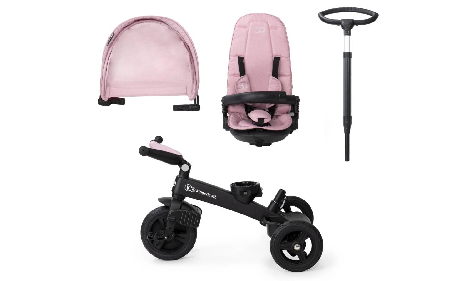 Триколісний велосипед Kinderkraft Easytwist Mauvelous Pink 12