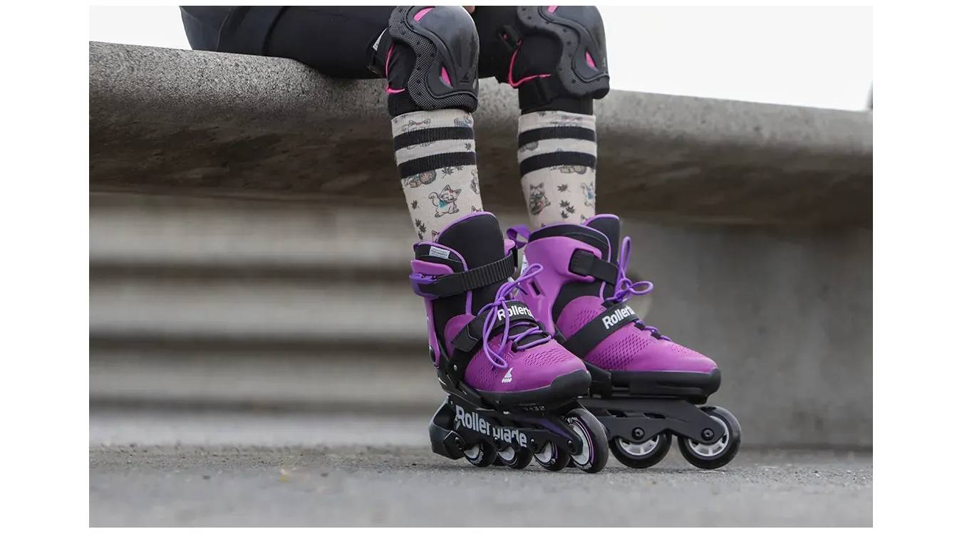 Ролики Rollerblade Microblade 2024 purple-black 28-32 6 Ролики Rollerblade Microblade 2024 purple-black 28-32 6