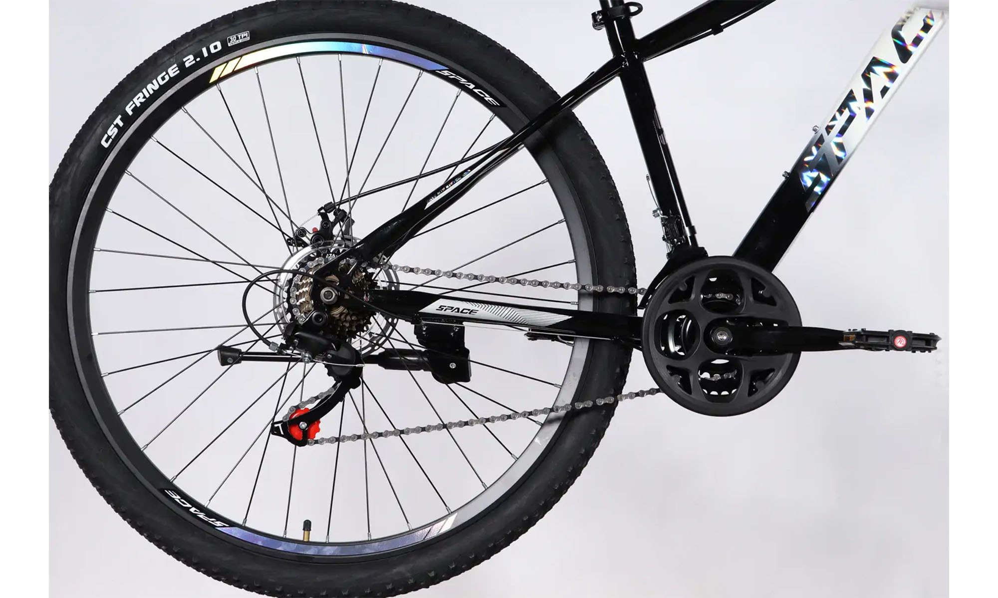 Велосипед SPACE MARS DD FR 29", розмір M, рама-18", рік 2026, чорний з білим 4