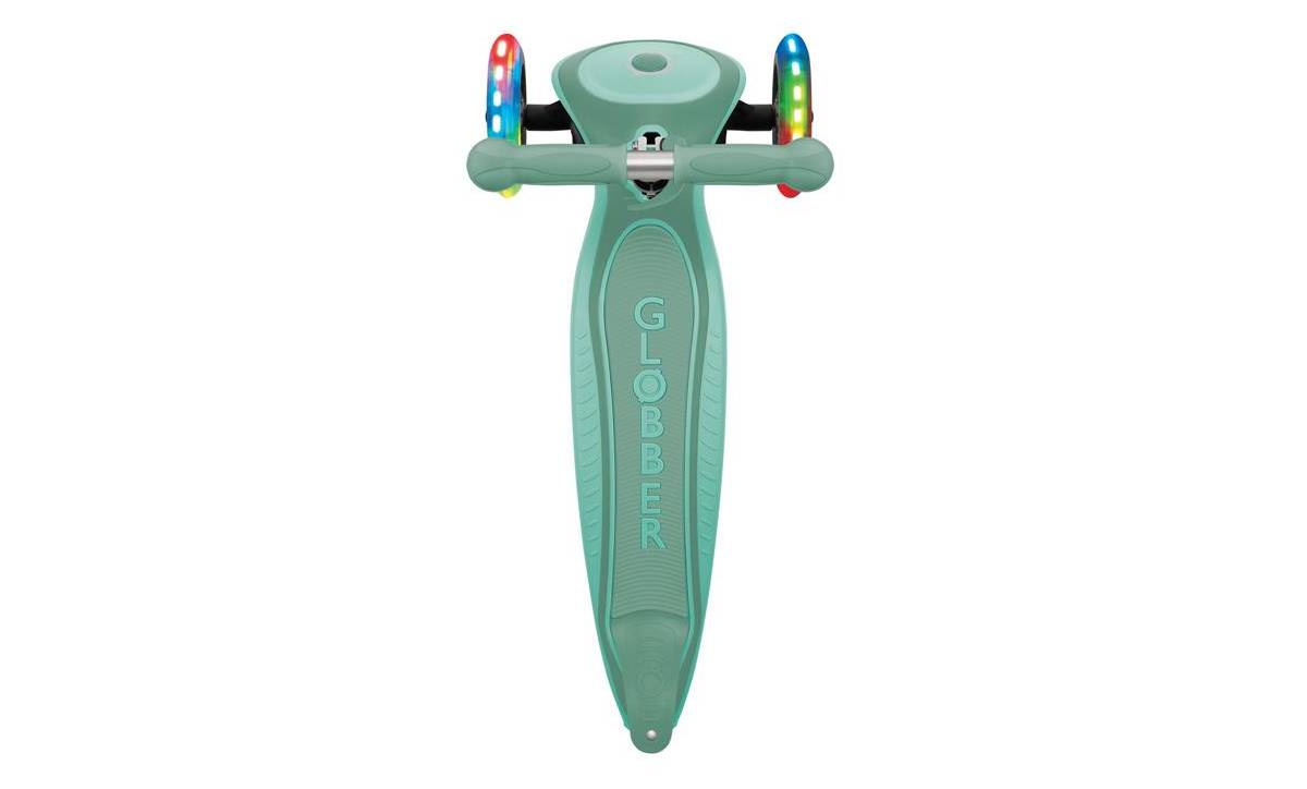 Самокат GLOBBER PRIMO FOLDABLE PLUS LIGHTS, м'ятний, колеса з підсвічуванням, 3+ 9
