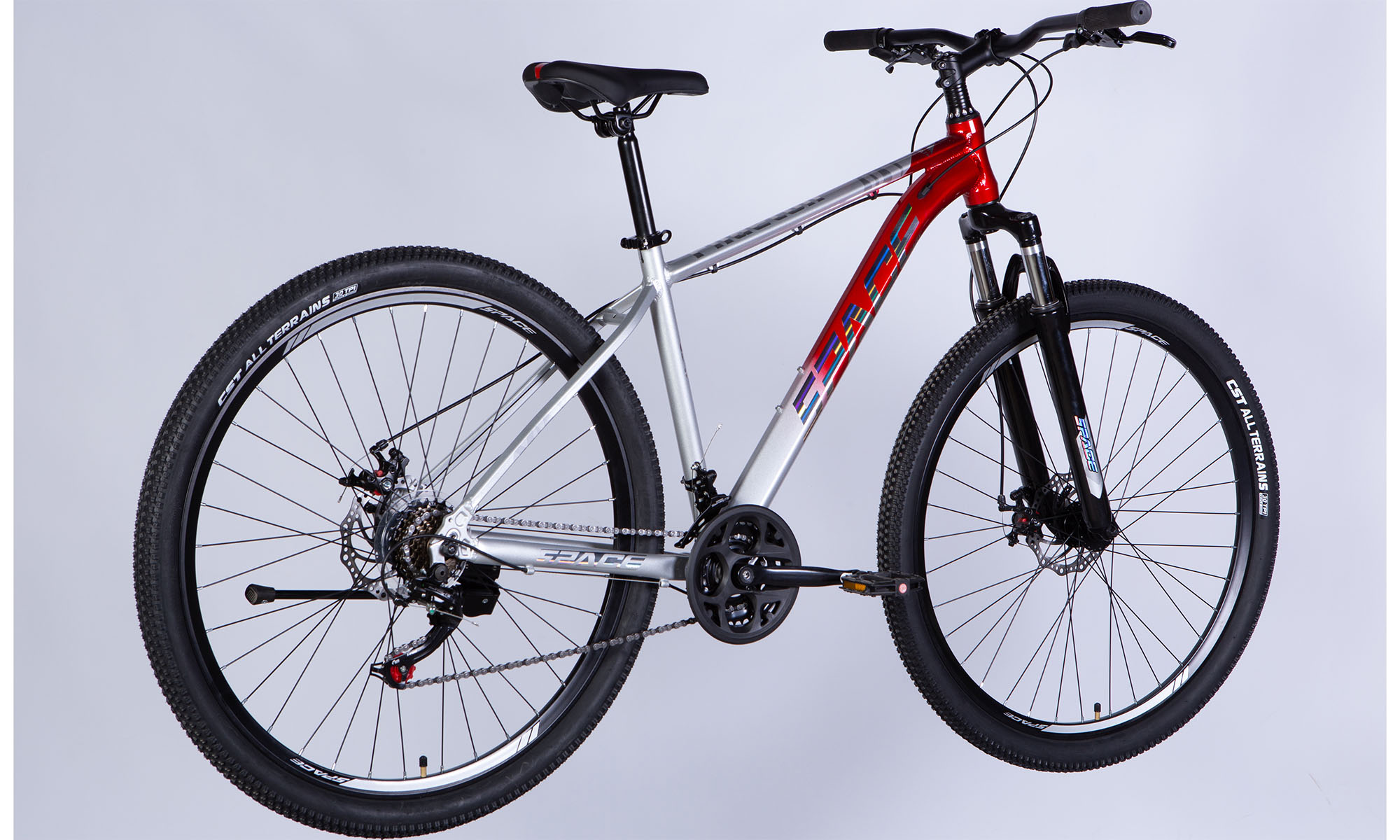 Велосипед SPACE PHAETON DD FR 29", размер L рама-20", год 2026, серебристо-красный 3 Велосипед SPACE PHAETON DD FR 29", размер L рама-20", год 2026, серебристо-красный 3