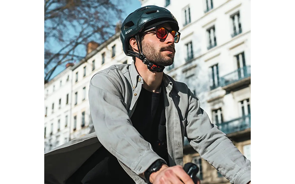 Велошлем Cairn Quartz LED USB shiny shadow размер 58-62 см 5