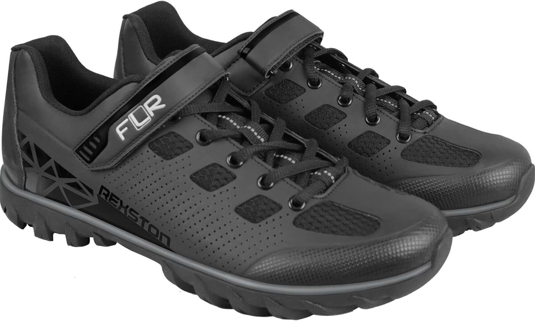 Фотографія Взуття для велосипедів MTB FLR Rexston Pro Black/Grey, розмір 46 