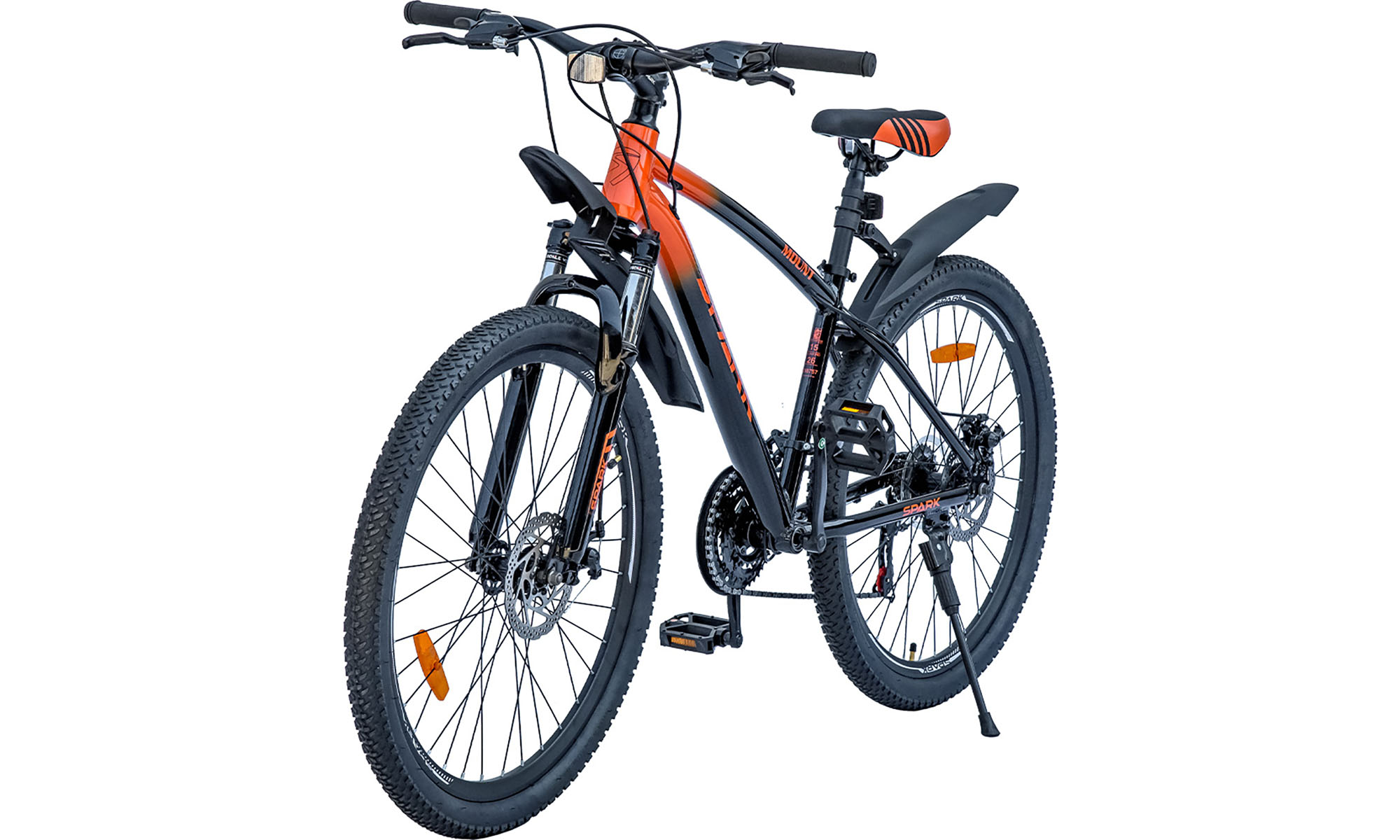 Велосипед SPARK MOUNT 26", розмір S, рама 15", рік 2025, помаранчево-чорний 4 Велосипед SPARK MOUNT 26", розмір S, рама 15", рік 2025, помаранчево-чорний 4
