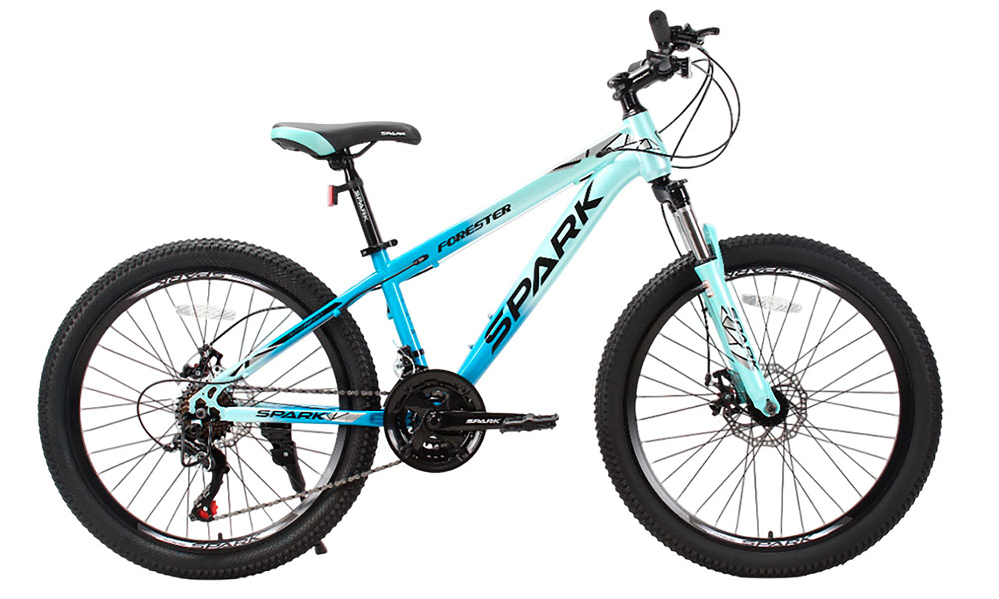 Велосипед SPARK FORESTER JR. 24", размер XS, рама 13", год 2025, голубой с бирюзовым 