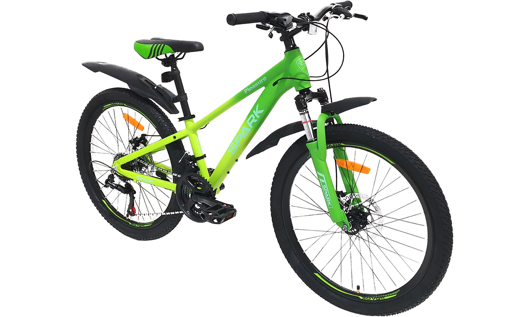 Велосипед SPARK PLEASURE 24", размер XXS, рама 11", 2025, салатовый с зеленым 4