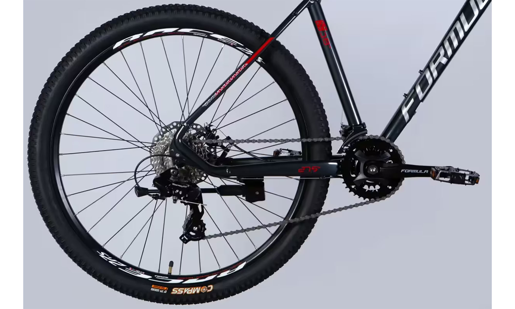 Велосипед Formula THOR DD CS 27.5", размер  M, рама 18", год 2026, черный с серебристым 3