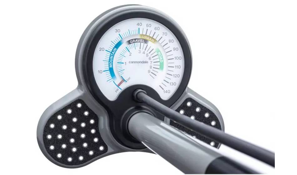 Насос для підлоги Cannondale PRECISE, з манометром 140psi, presta+schrader, чорно-сріблястий 4
