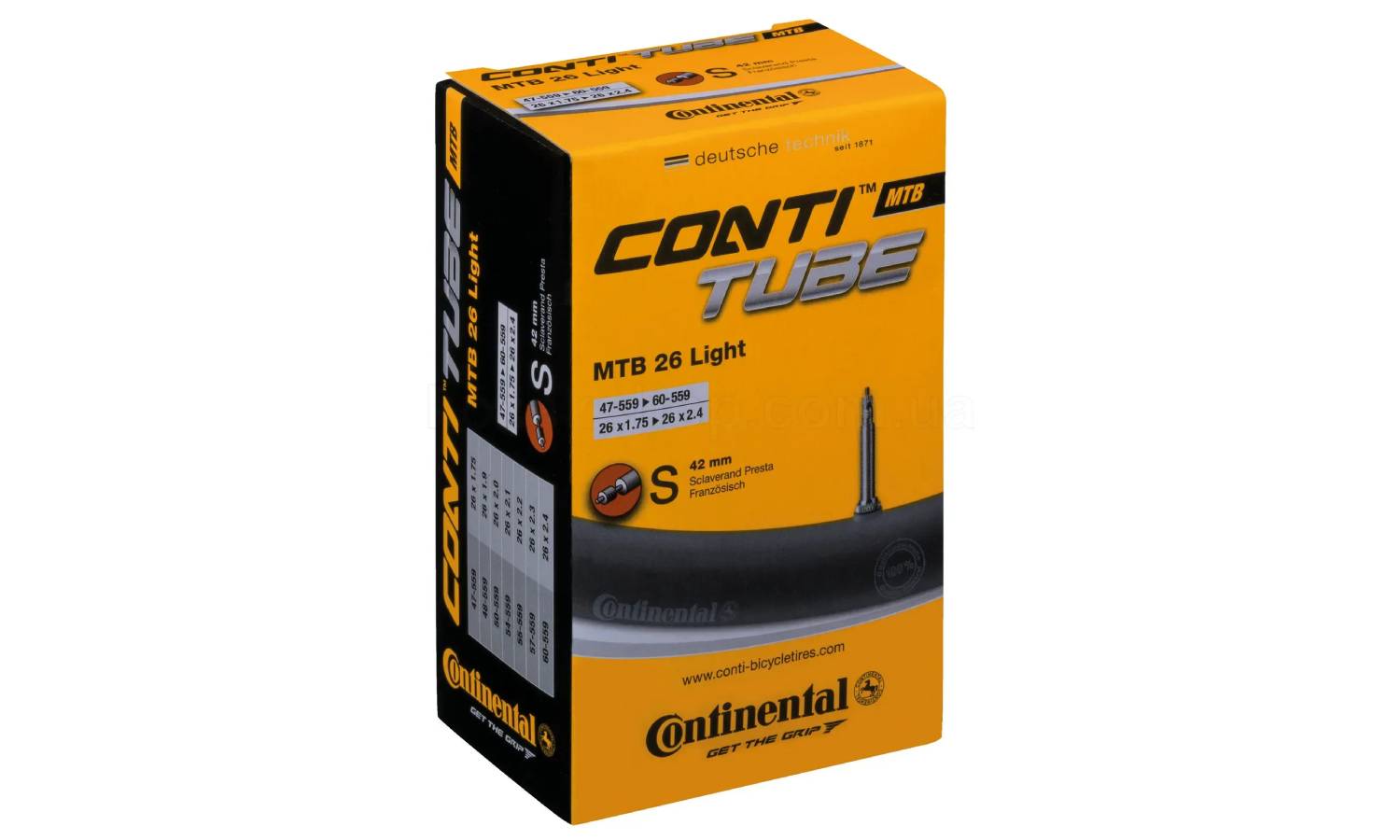 Камера Continental MTB Tube Light 26" S42 RE [47-559->60-559] 