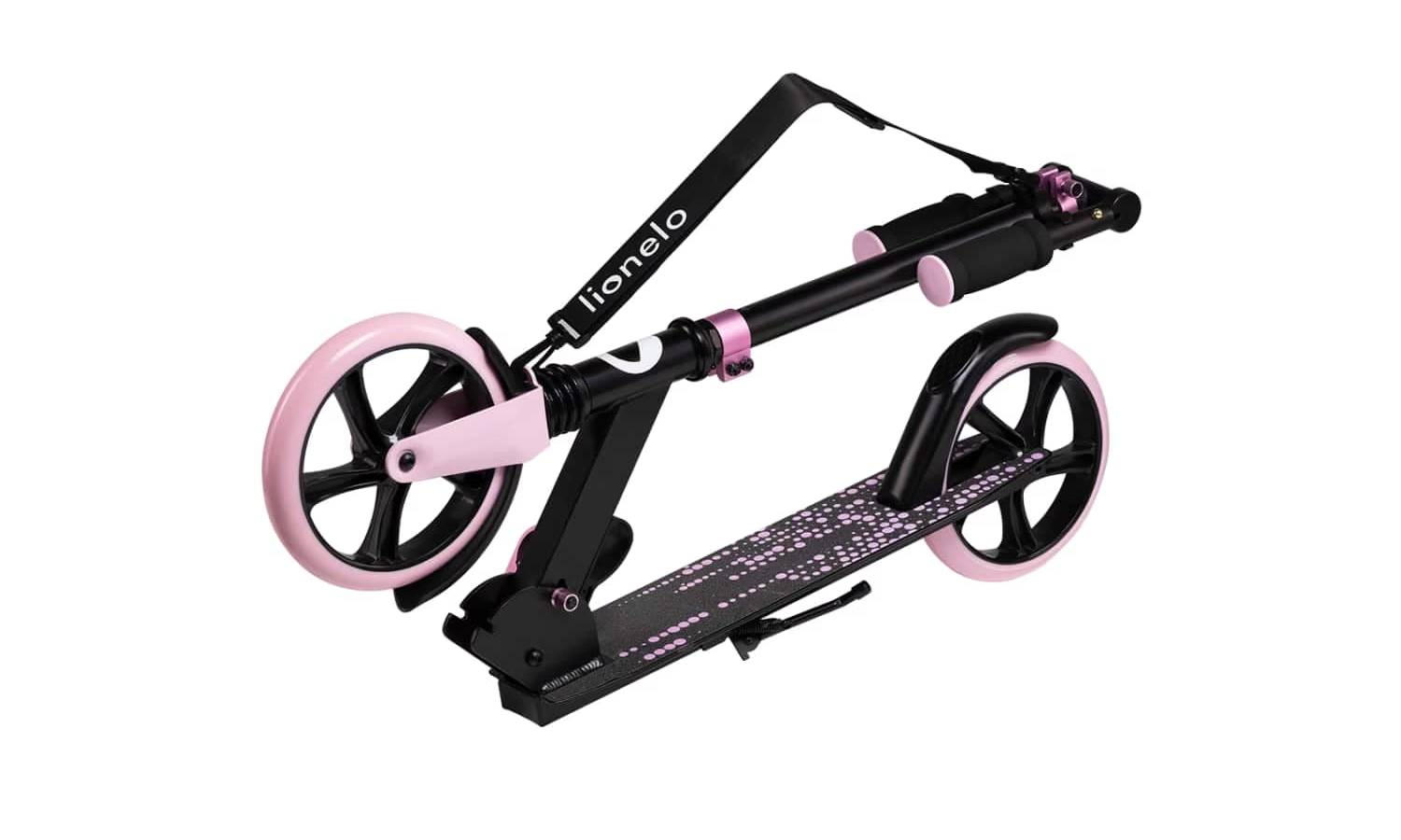 Детский самокат Lionelo Luca BLACK CARBON PINK 8
