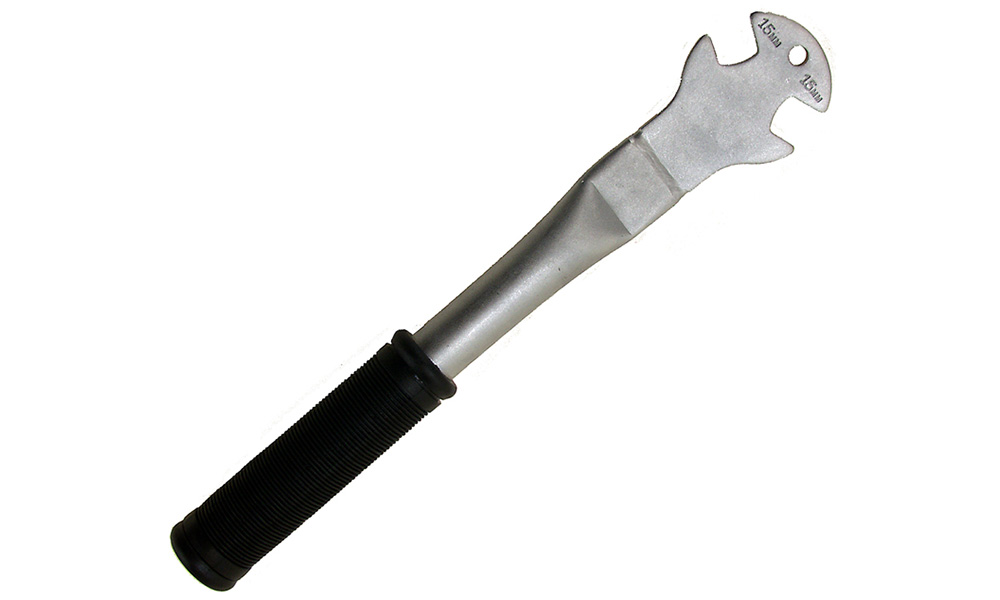 Фотография Ключ для затягивания педалей, двухсторонний на 15мм, рукоятка в пласт-ой оболочке