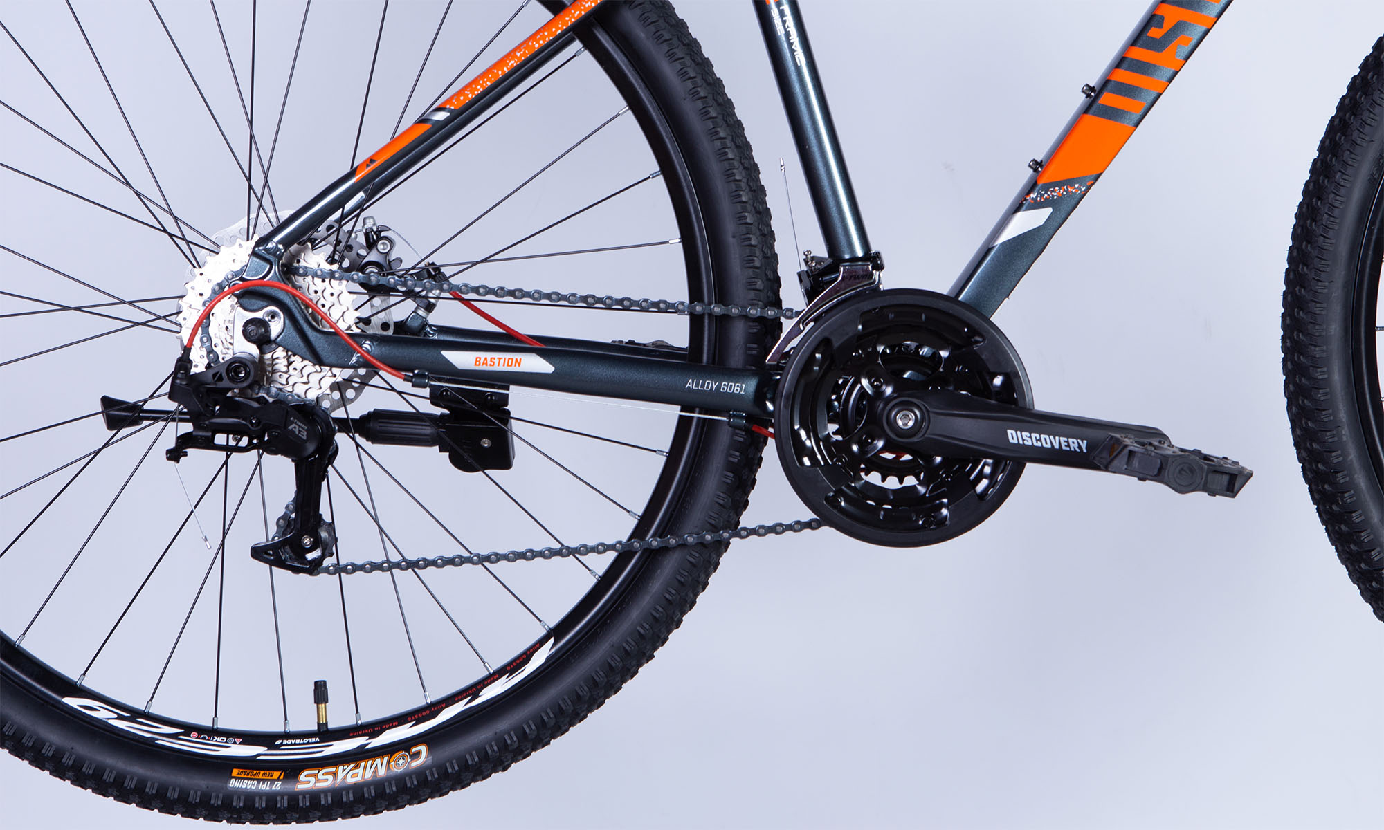 Велосипед Discovery BASTION DD CS 29", розмір L, рама 19" 2025, сіро-помаранчевий 6