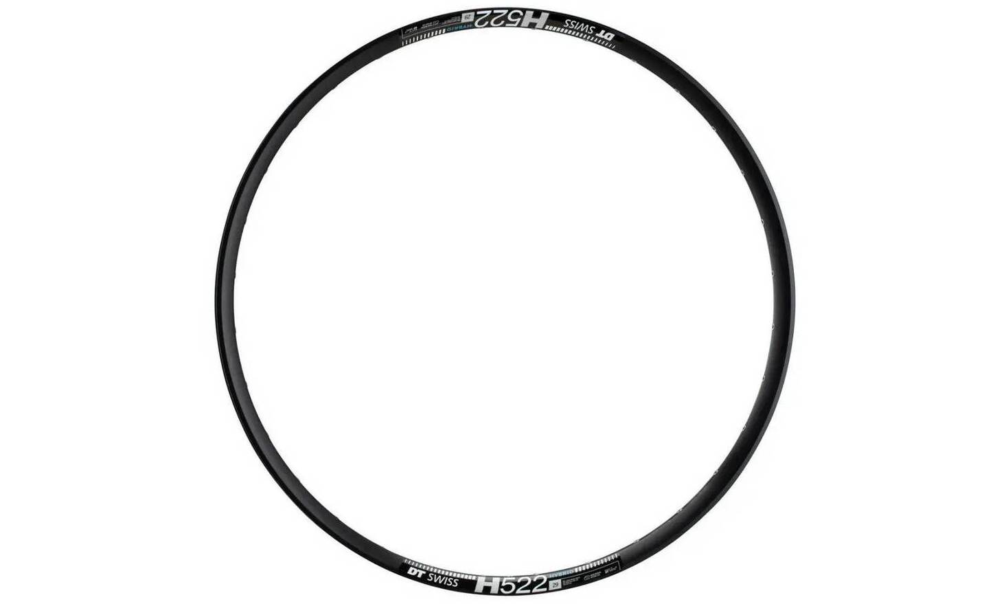 Обод DT Swiss H 522, 27.5", размер 584×25 мм, 32 отверстия, ниппель Presta, дисковые тормоза, черный Обод DT Swiss H 522, 27.5", размер 584×25 мм, 32 отверстия, ниппель Presta, дисковые тормоза, черный