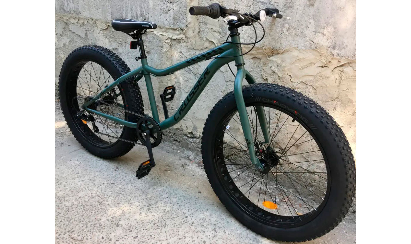 Фотографія Велосипед Crosser Fat Bike ST 26" розмір S рама 16 2021 Зелений 5