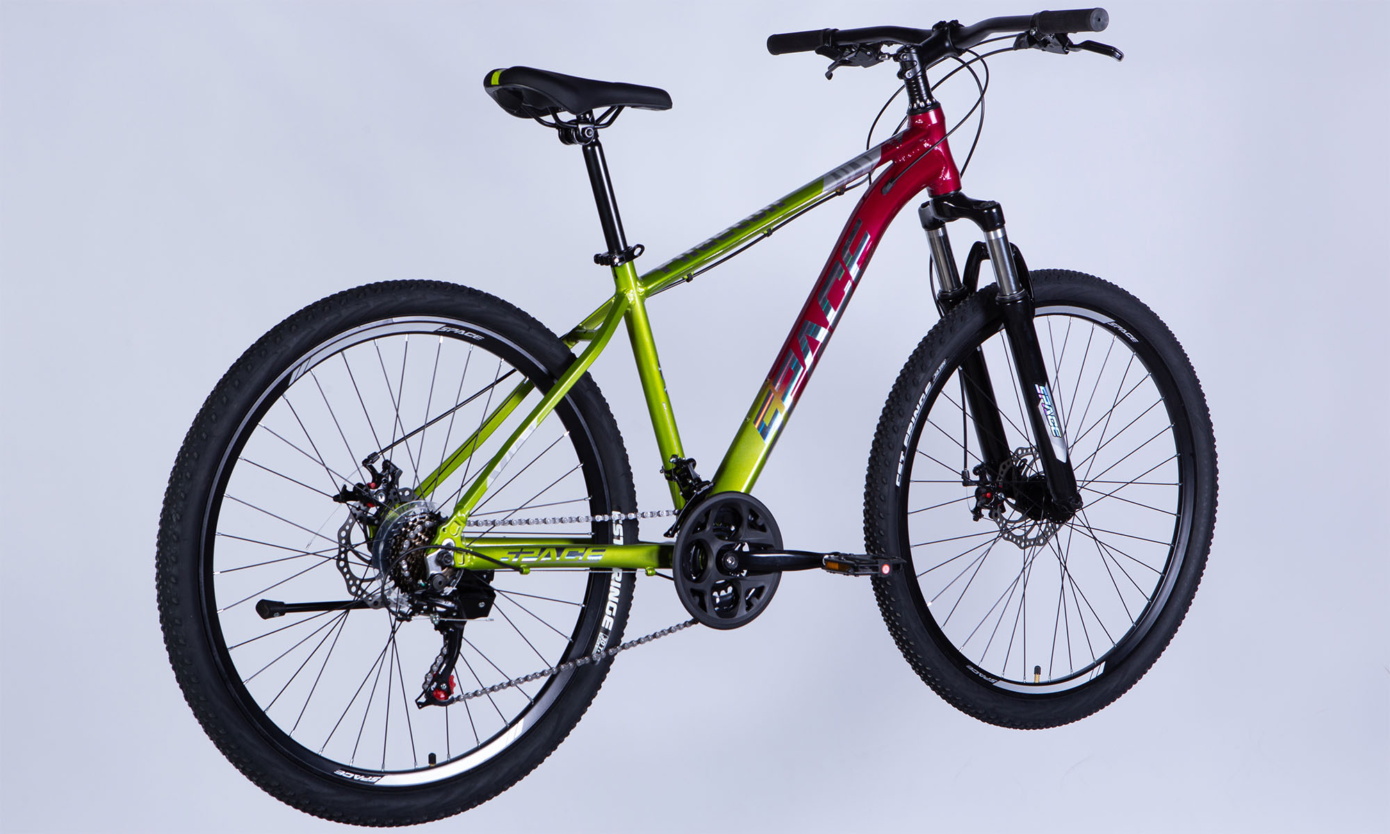Велосипед SPACE PHAETON DD FR, 27.5", розмір M, рама-17", 2025, зелено-рожевий 3