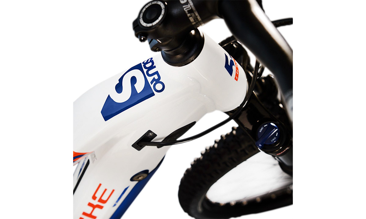 Фотография Электровелосипед Haibike SDURO HardNine 5.0 29" (2020) 2020 Бело-синий 5