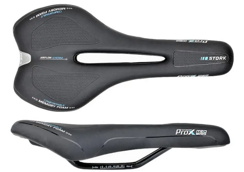 Седло ProX Stork Med Memory Foam,Reflex, черный 2 Седло ProX Stork Med Memory Foam,Reflex, черный 2