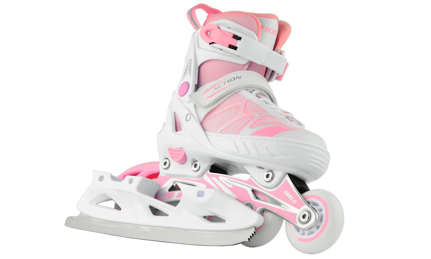 Роликовые коньки Action 2 в 1 Riply размер 37-40 Pink 11