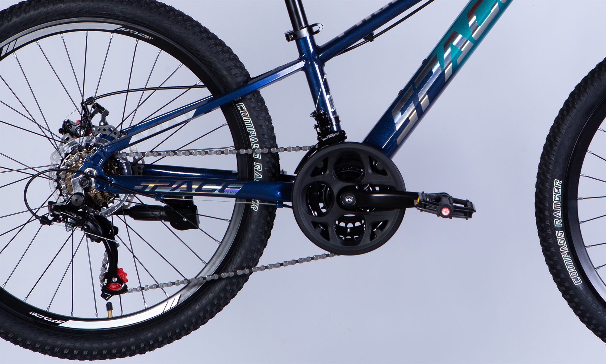 Велосипед SPACE PHAETON 24" рама-11" рік 2025, синьо-зелений 4