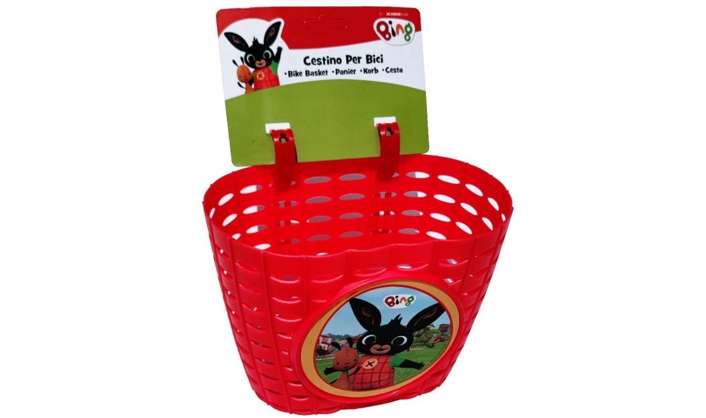 Кошик передній Mendelli 12" Bing пластик, червоний Кошик передній Mendelli 12" Bing пластик, червоний