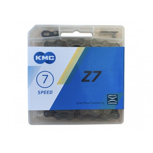 Цепь KMC Z7 114 звеньев 1/2 "X 3/32" 7ск, Серо-коричневый 2 Цепь KMC Z7 114 звеньев 1/2 "X 3/32" 7ск, Серо-коричневый 2