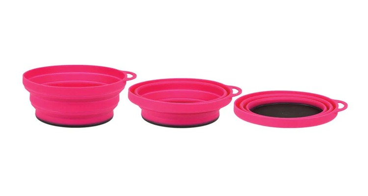 Тарілка складана туристична Lifeventure Silicone Ellipse Bowl pink 2
