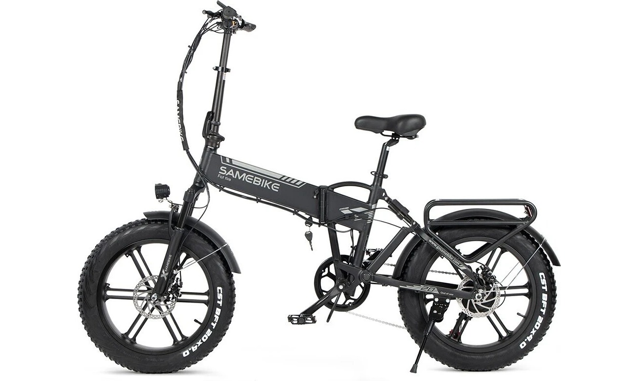Электровелосипед фэтбайк SAMEBIKE XWLX09 (500 Вт; 10 А/час; 48 В), колеса 20х4", с ручкой газа, черный 13