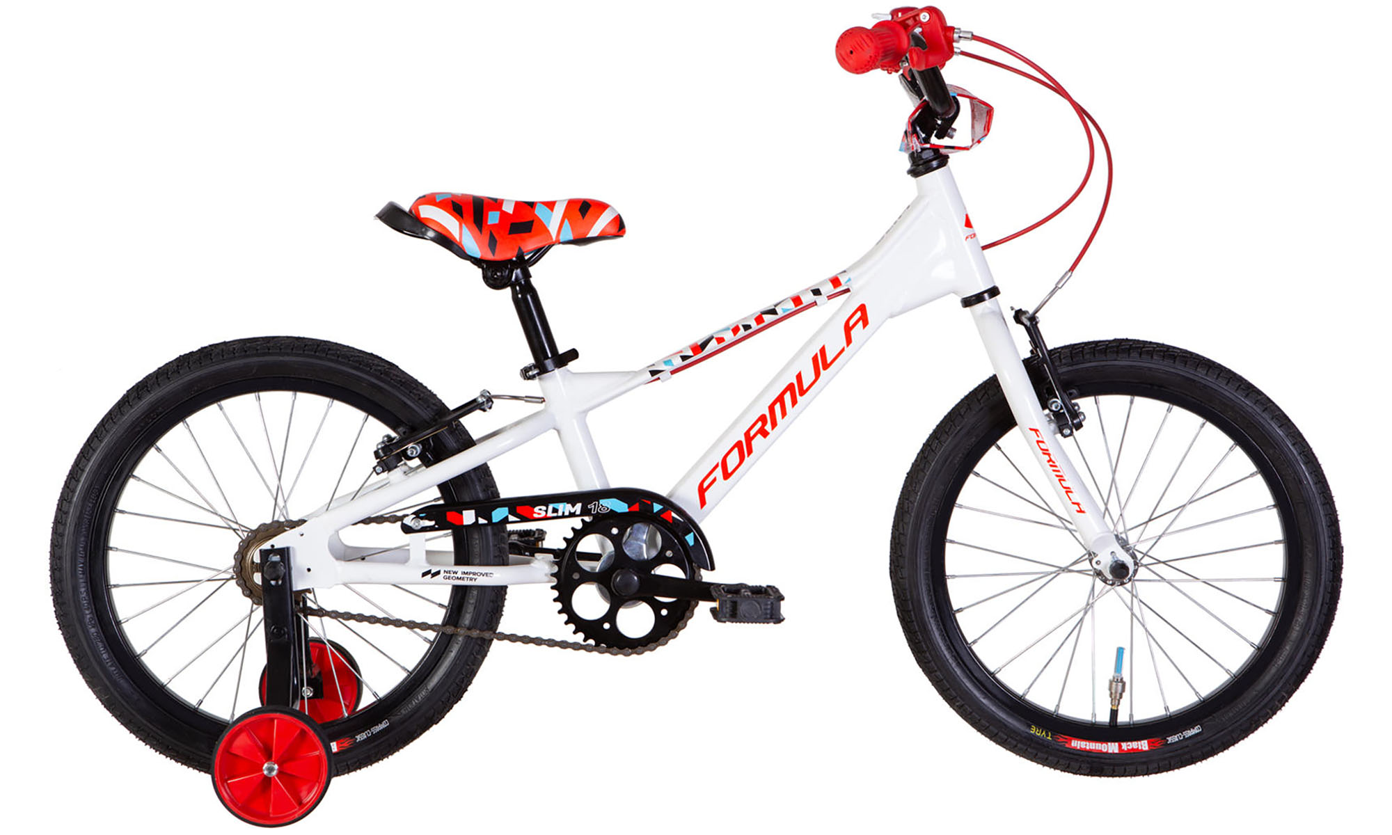 Велосипед Formula Kid SLIM BH 18", размер XXS, рама-9", год 2026, белый с красным 