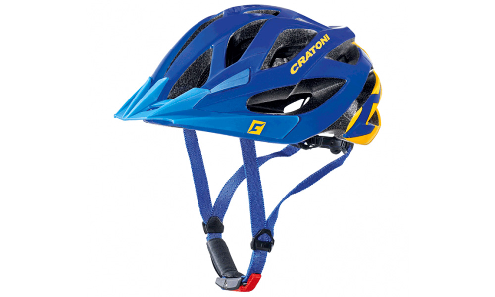 Фотография Шлем для велосипедиста Cratoni Miuro размер L/XL (58-62 см)  Сине-желтый 2