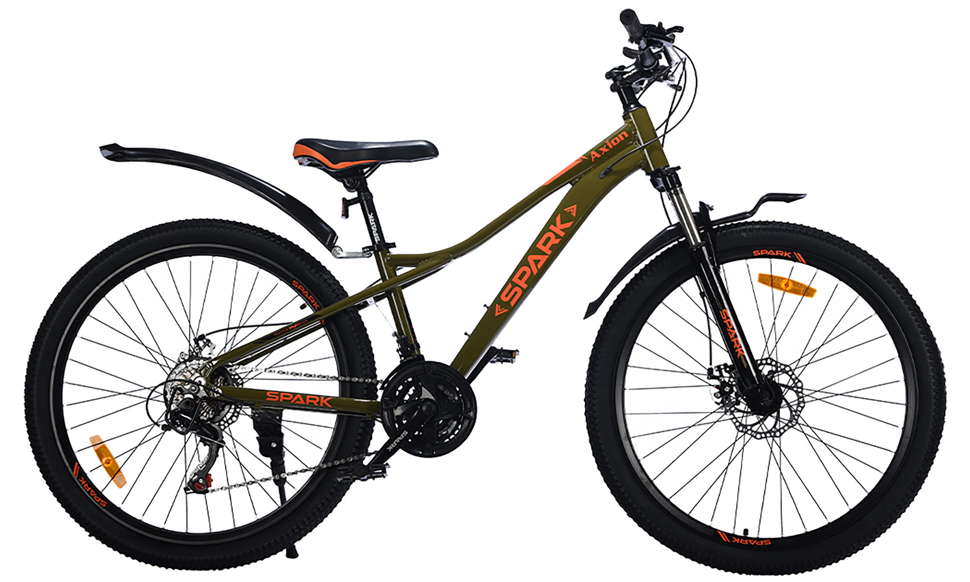 Велосипед SPARK AXION 26", размер XS, рама 13", год 2025, темно-оливковый 