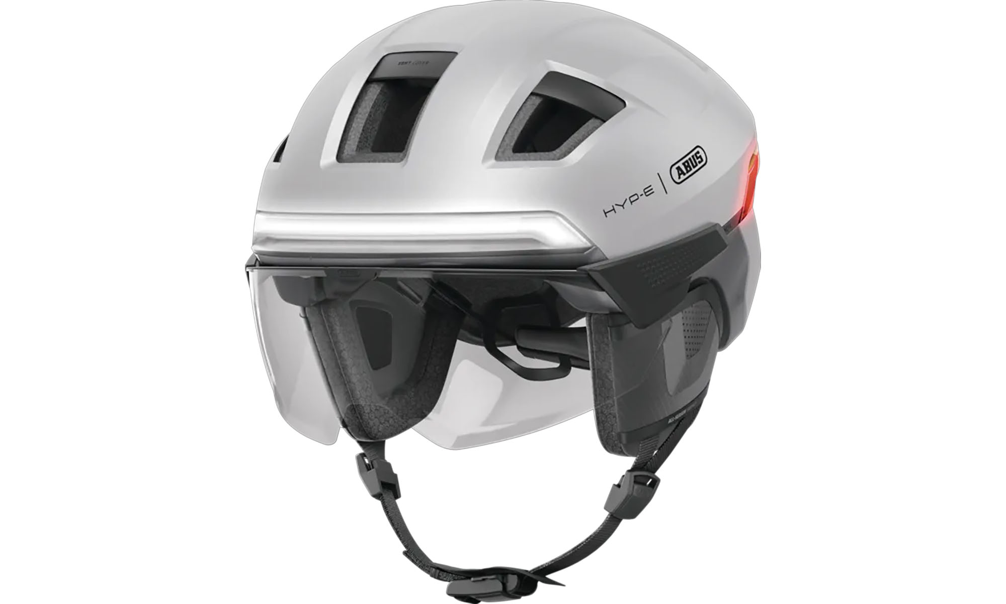 Велошлем ABUS HYP-E BL.ACE gleam silver, размер S (51-55 см), серебристый 4 Велошлем ABUS HYP-E BL.ACE gleam silver, размер S (51-55 см), серебристый 4