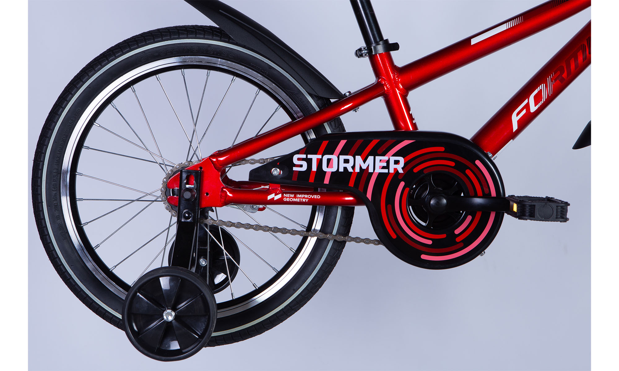 Велосипед Formula STORMER BH 18", рама-9" 2025, красный с черным и белым 5