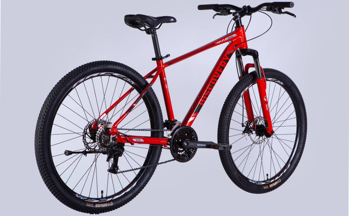 Велосипед Discovery BASTION DD 27,5" розмір М рама 17" 2025 червоний 4