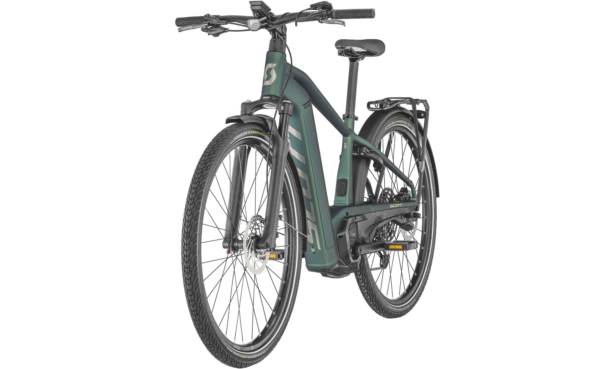 Электровелосипед SCOTT Sub eRIDE EVO Men 28", размер L, год 2022, зеленый 2 Электровелосипед SCOTT Sub eRIDE EVO Men 28", размер L, год 2022, зеленый 2