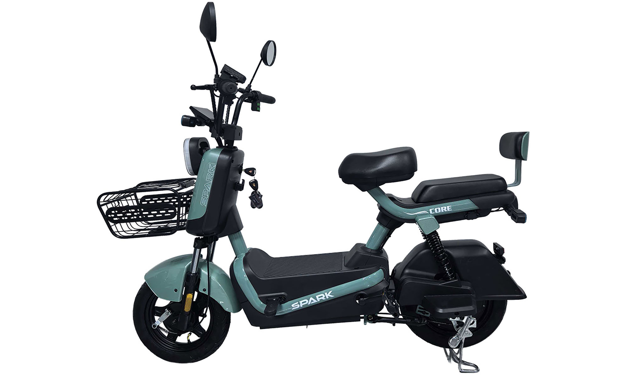 Велосипед с электромотором SPARK CORE 14", 60V/1000W/25Ah, год 2026, зеленый 