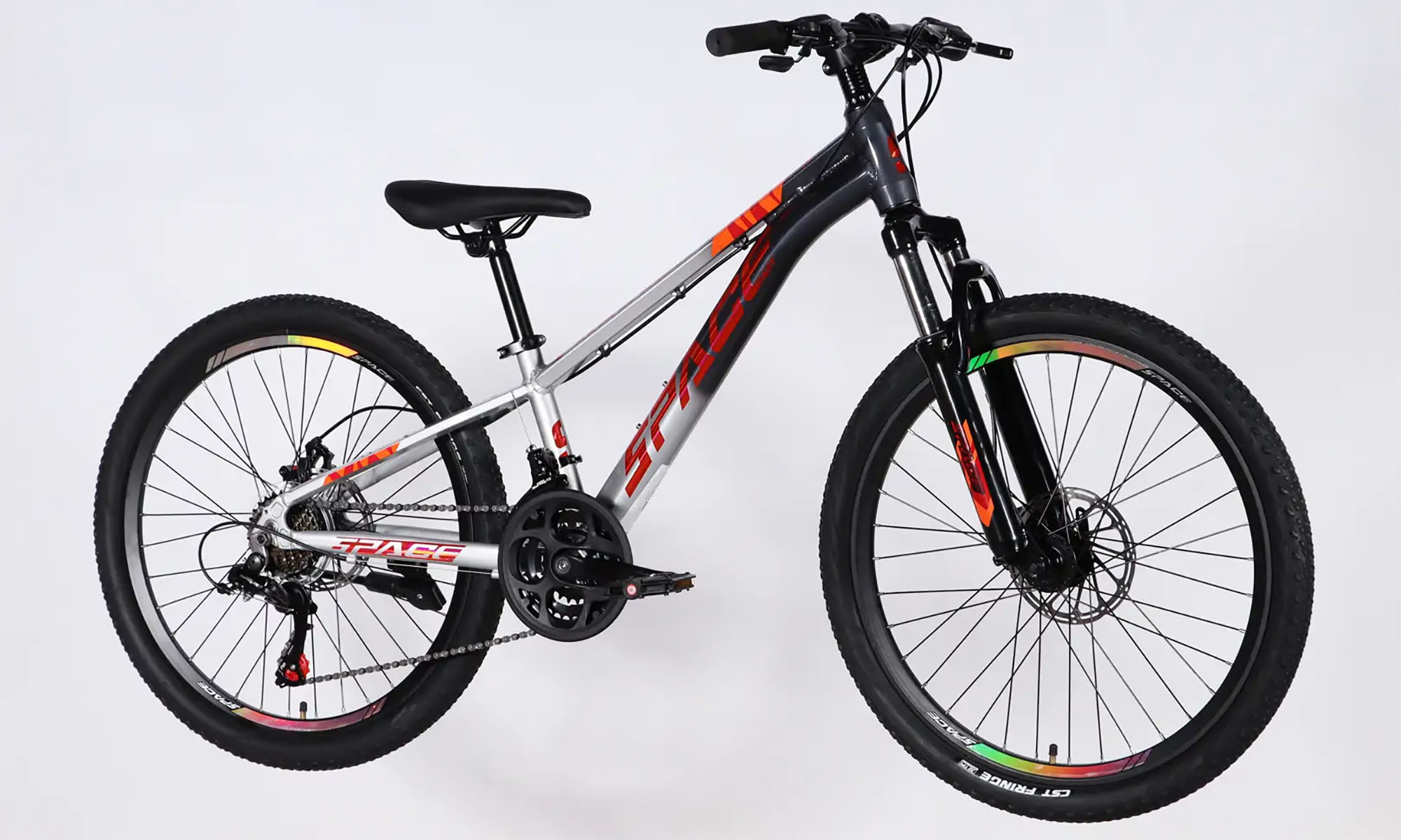 Велосипед SPACE PHAETON DD FR, 24", розмір XXS, рама-11", рік 2026, сіро-сріблястий 4