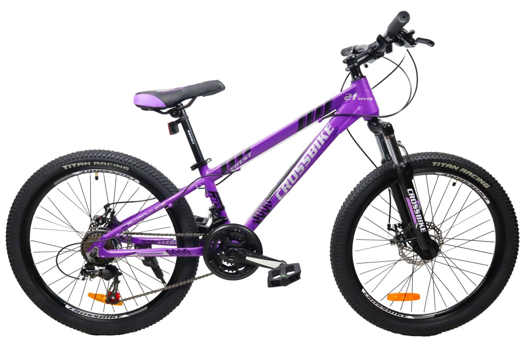 Фотография Велосипед CrossBike Everest 24" размер XXS рама 12 2022 Фиолетовый
