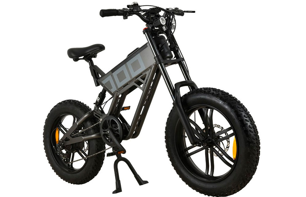 Электровелосипед фетбайк KUGOO T-01, (500 Вт; 13 Ah; 48 В) 20х4", серый 9