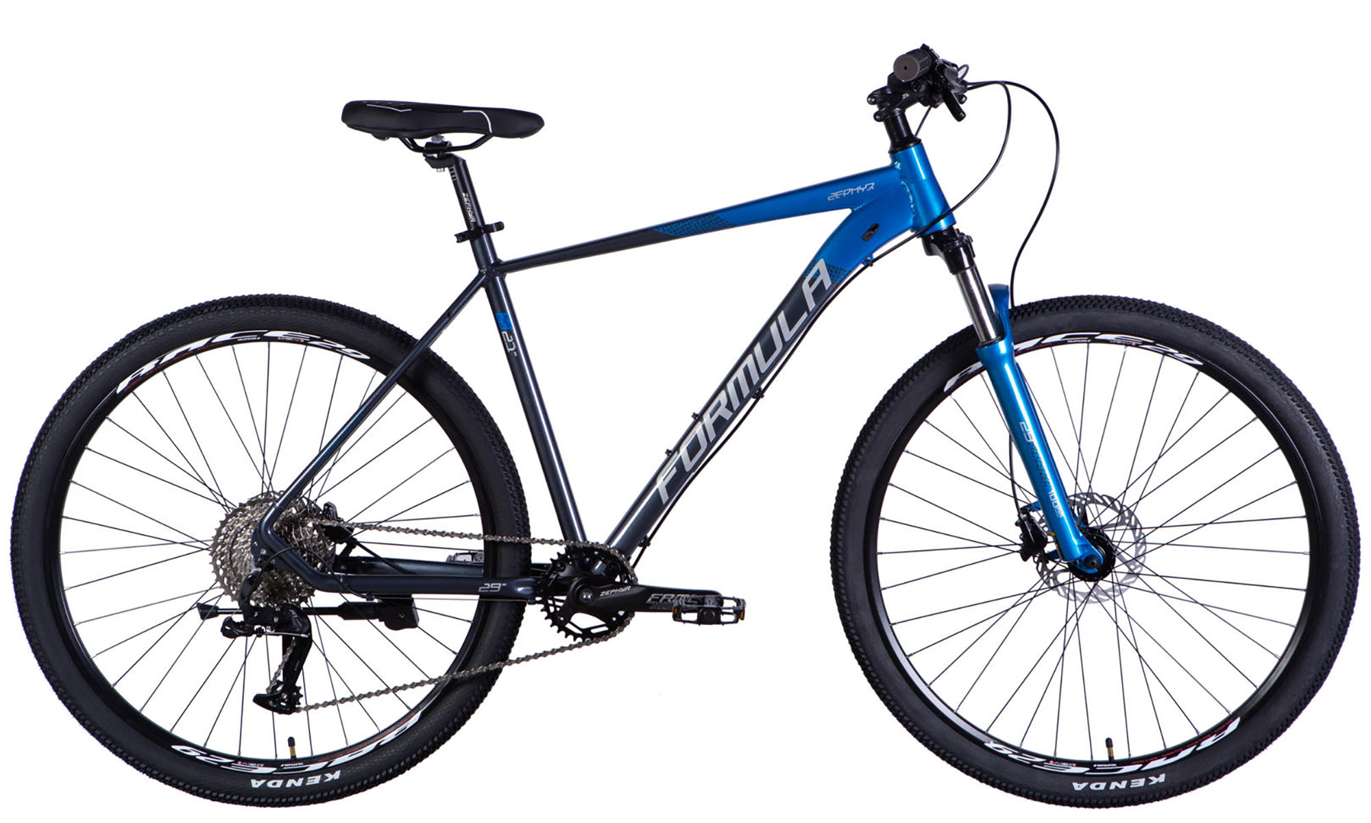 Велосипед Formula ZEPHYR 1.0 HDD 29", размер XL рама-21", год 2026, сине-серый 