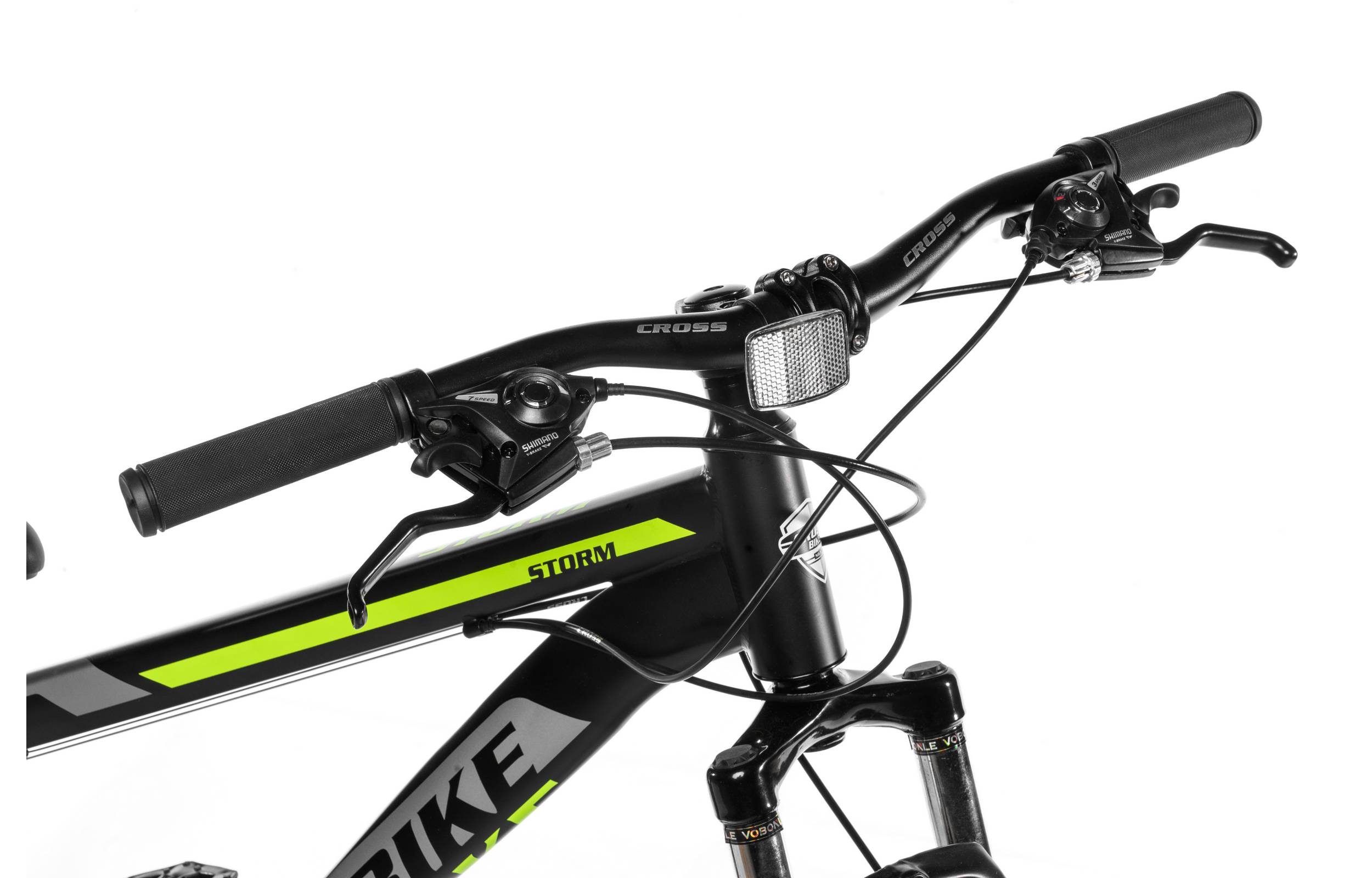 Велосипед CrossBike Storm 27.5", розмір S, рама 15", рік 2022, Чорний-Жовтий 4