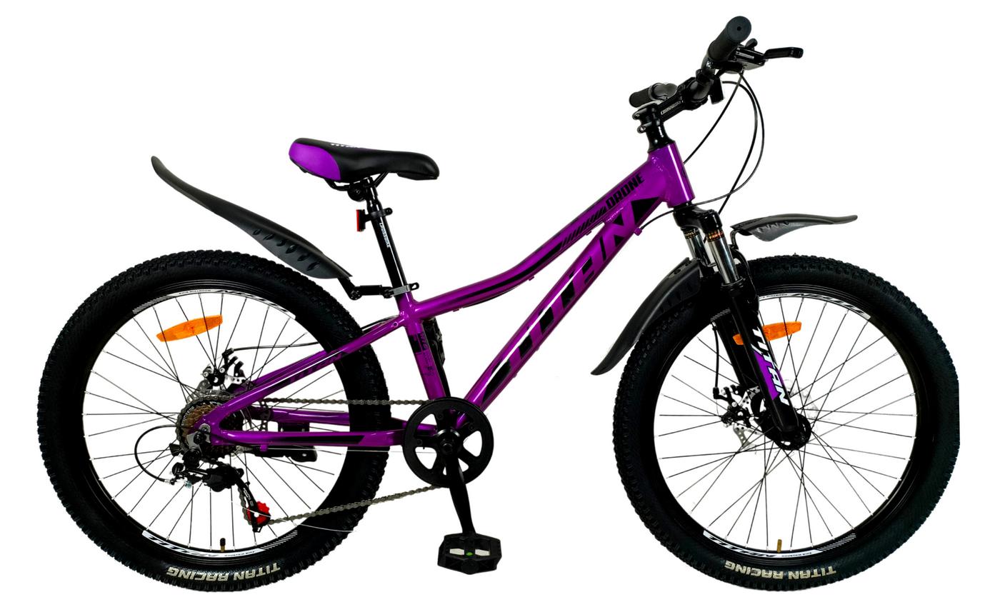 Фотография Велосипед Titan DRONE 24" размер XXS рама 11 2022 Фиолетовый