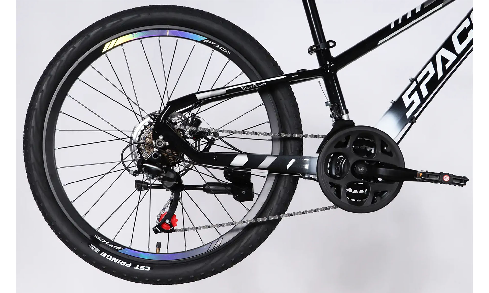 Велосипед SPACE MERCURY DD FR, 24", размер XXS, рама-11", год 2026, черно-белый 5