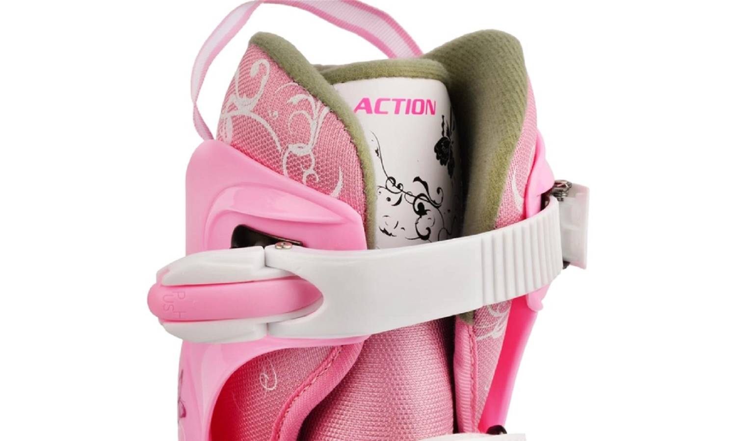 Роликовые коньки Action PINKY размер 30-33 Pink с комплектом защиты 2