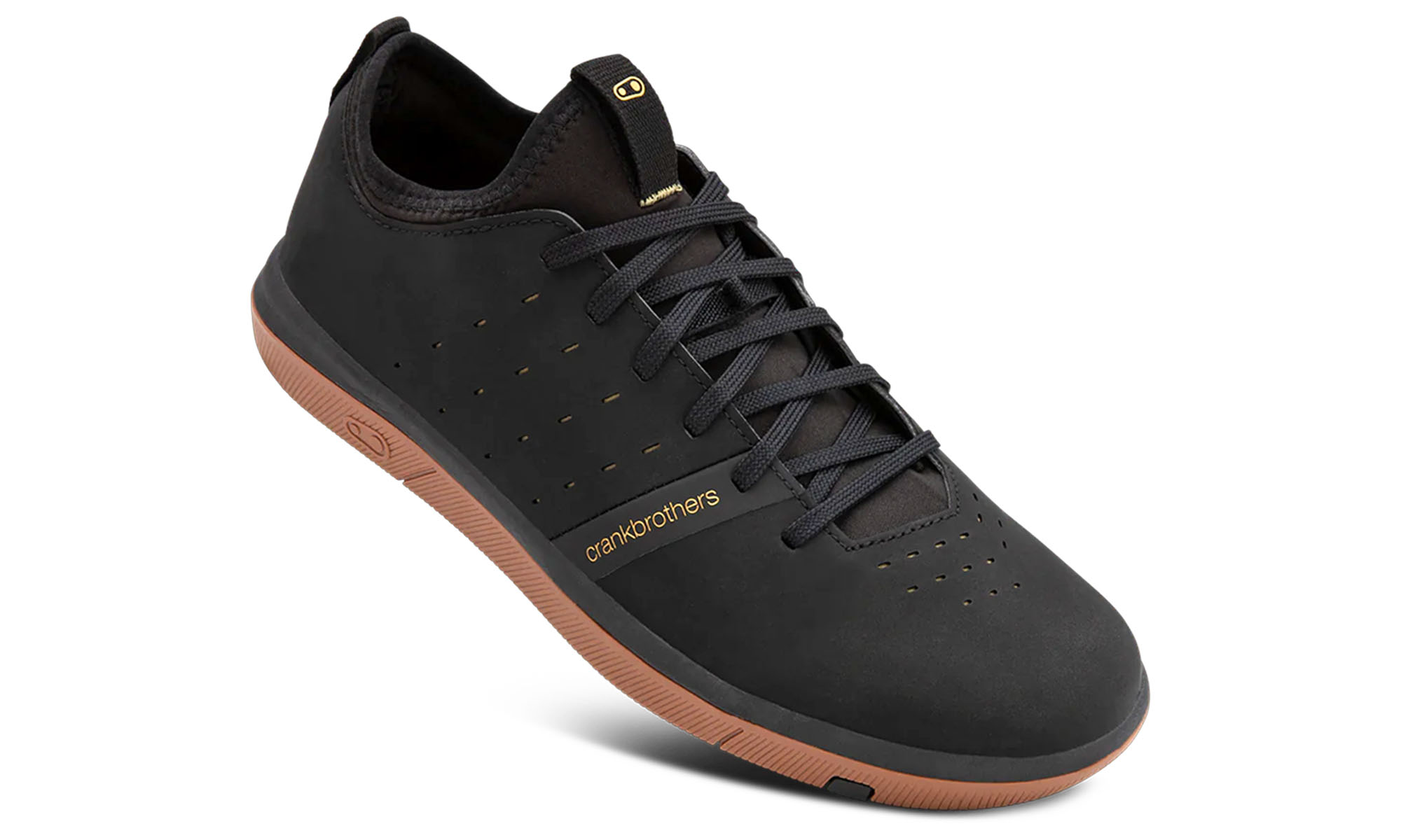 Велообувь CrankBrothers SHOES STAMP STREET BLACK / GOLD - GUM OUTSOLE FABIO WIBMER, размер 9.5 US (42.5-43 EU) 