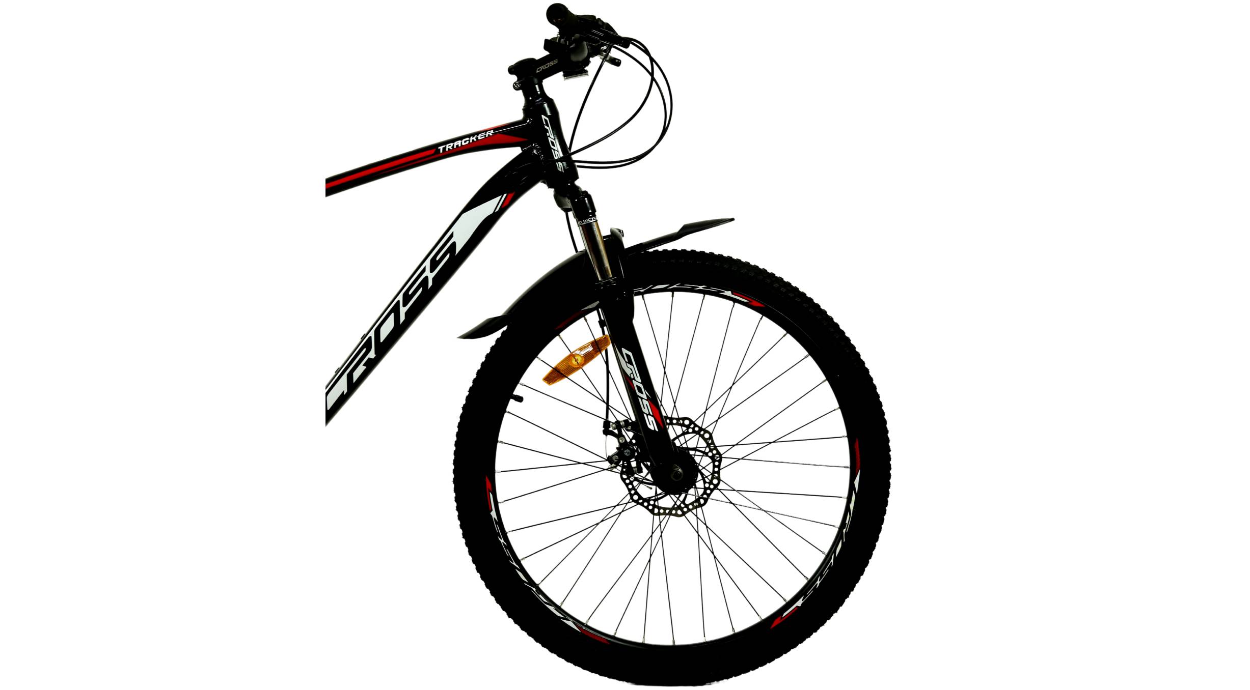 Велосипед CROSS Tracker 27.5", размер M рама 17" (2023), Черный-Красный 2 Велосипед CROSS Tracker 27.5", размер M рама 17" (2023), Черный-Красный 2