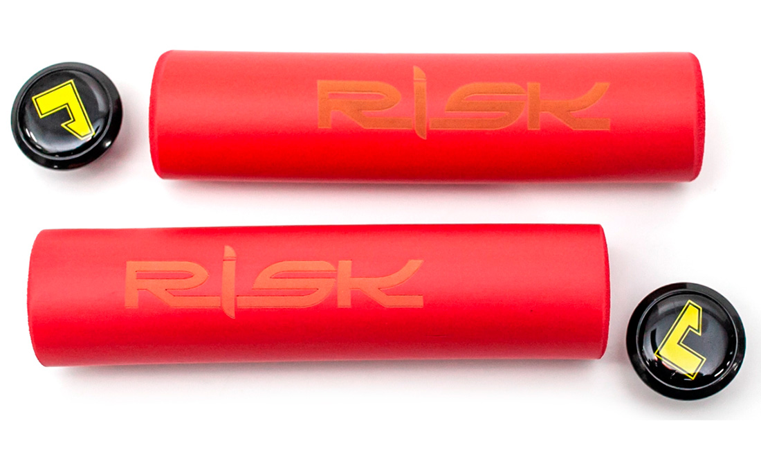Фотография Грипсы RISK Silica Gel, 130 мм Red