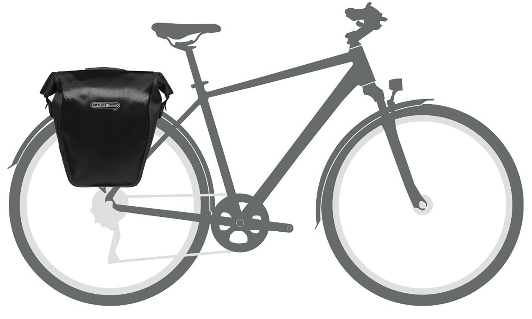 Гермосумка велосипедная Ortlieb Back-Roller Core черная 20 л 3