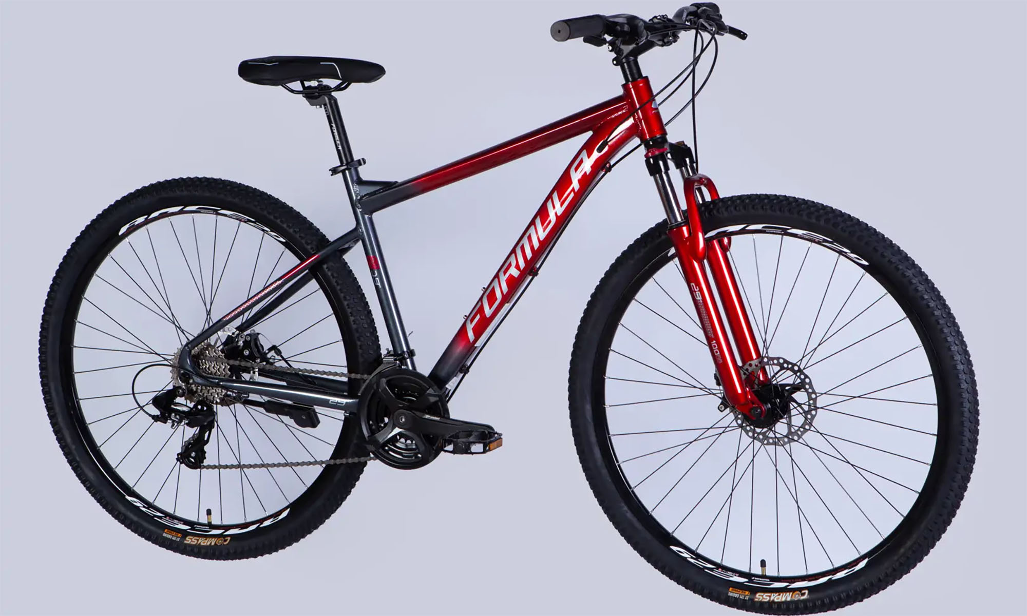 Велосипед Formula F-1 DD CS 29", размер L рама-19", год 2026, красно-серый 2